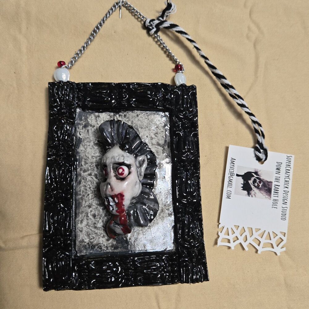 OOAK HM Creepy Oddity Dark Art Sculpt Evil Scary Elf Gremlin Creature Ornament